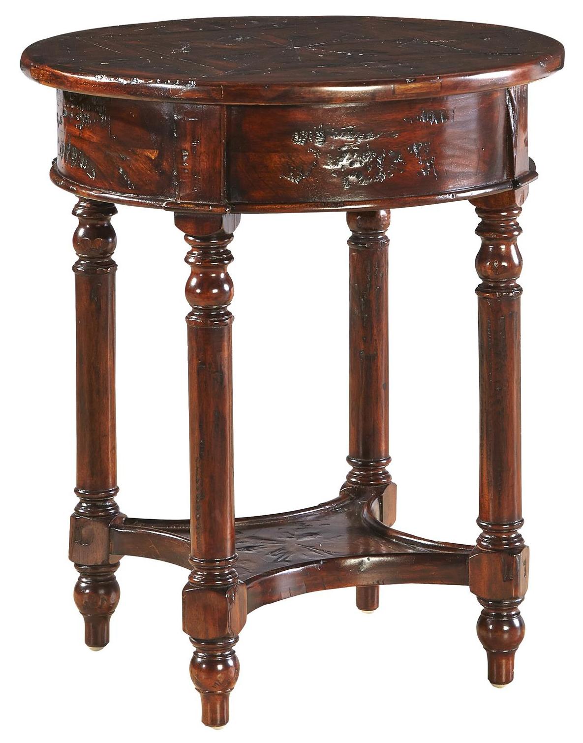 Furniture Classics Accents Distressed Mahogany Old Fashioned Martini